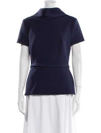 Pre-owned Safiyaa Short Sleeve Top W/ Tags In Blue