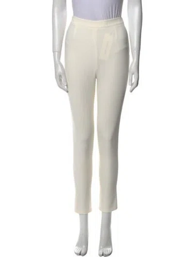 Pre-owned Safiyaa Skinny Leg Pants In White