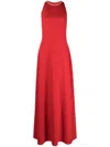 Safiyaa Sleeveless Long Dress In Red