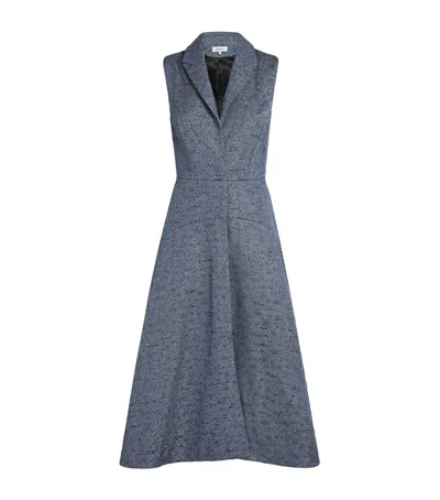 Safiyaa Sleeveless Waistcoat Midi Dress In Blue