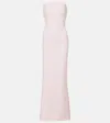 Safiyaa Sofie Embellished Crêpe Bustier Gown In Pink