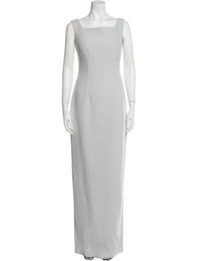 Pre-owned Safiyaa Square Neckline Long Dress In Neutral