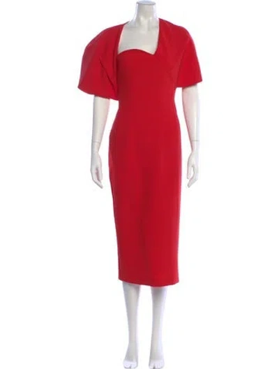 Pre-owned Safiyaa Square Neckline Long Dress W/ Tags In Pink