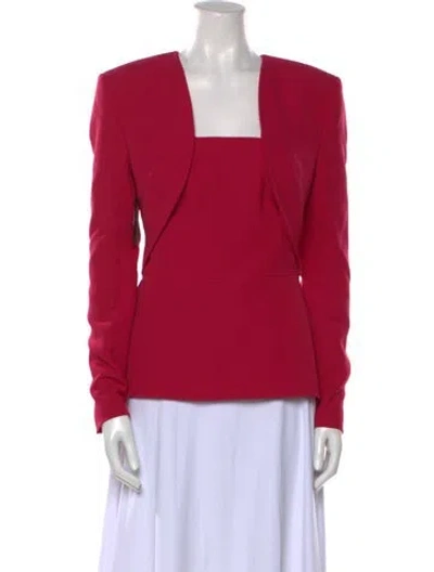 Pre-owned Safiyaa Square Neckline Long Sleeve Blouse W/ Tags In Pink