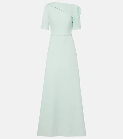 Safiyaa Stephanie Draped Crêpe Gown In Blue