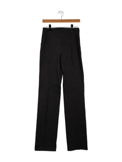 Pre-owned Safiyaa Straight Leg Pants In Black