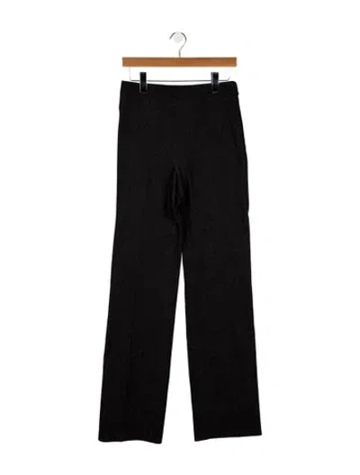Pre-owned Safiyaa Straight Leg Pants In Black