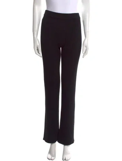Pre-owned Safiyaa Straight Leg Pants In Black