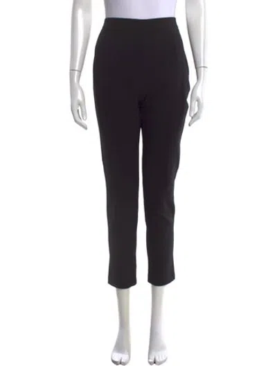 Pre-owned Safiyaa Straight Leg Pants In Black