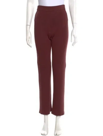 Pre-owned Safiyaa Straight Leg Pants In Brown