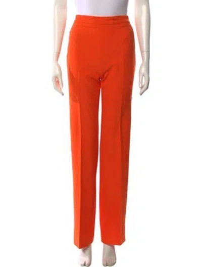 Pre-owned Safiyaa Straight Leg Pants In Orange