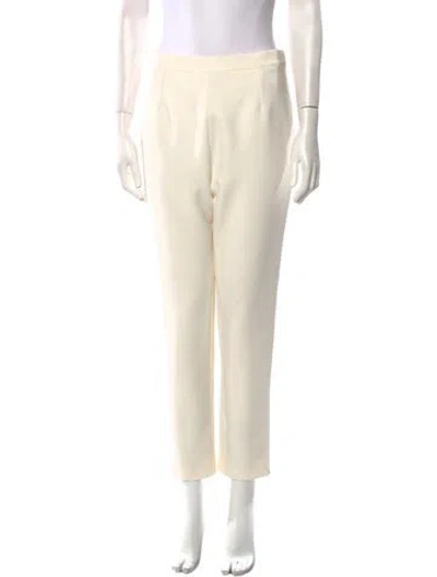 Pre-owned Safiyaa Straight Leg Pants In White