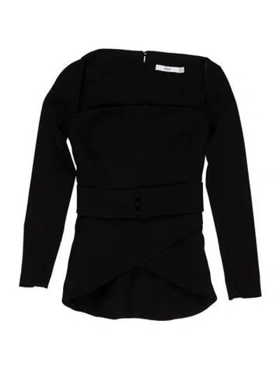 Pre-owned Safiyaa Strapless Crop Top In Black