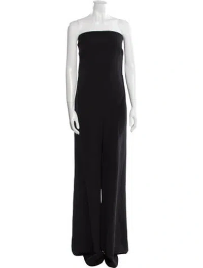 Pre-owned Safiyaa Strapless Jumpsuit In Black