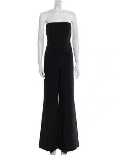 Pre-owned Safiyaa Strapless Jumpsuit In Black