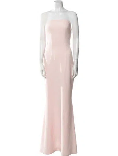 Pre-owned Safiyaa Strapless Long Dress In Pink