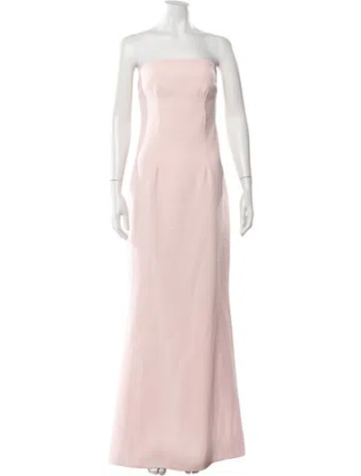 Pre-owned Safiyaa Strapless Long Dress In Pink