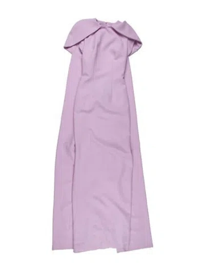 Pre-owned Safiyaa Strapless Long Dress In Purple