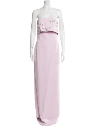 Pre-owned Safiyaa Strapless Long Dress In Purple