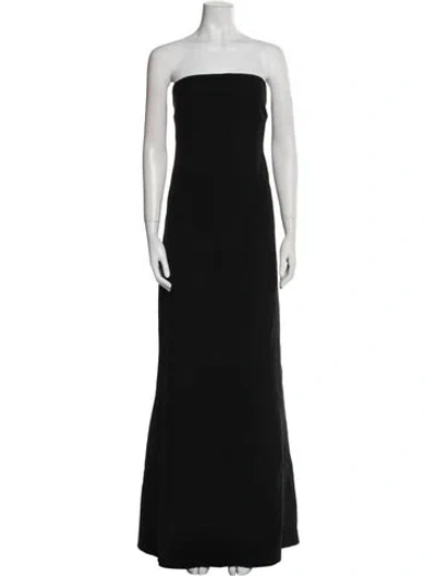 Pre-owned Safiyaa Strapless Long Dress W/ Tags In Black