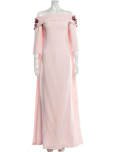 Pre-owned Safiyaa Strapless Long Dress W/ Tags In Pink