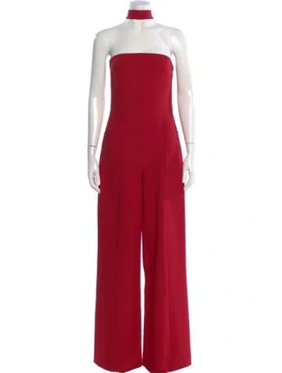 Pre-owned Safiyaa Strapless Mini Dress In Red