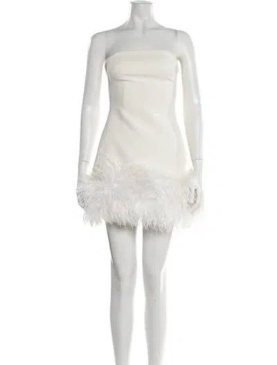 Pre-owned Safiyaa Strapless Mini Dress In White