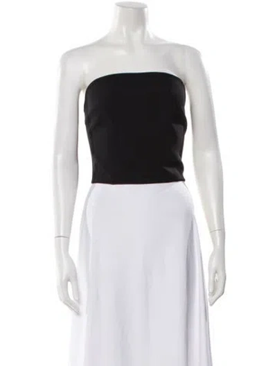 Pre-owned Safiyaa Strapless Top In Black