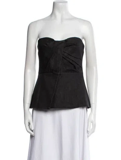Pre-owned Safiyaa Strapless Top W/ Tags In Black