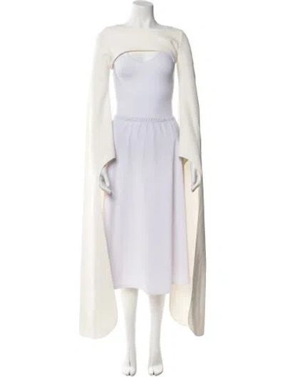 Pre-owned Safiyaa Striped Jacket W/ Tags In White