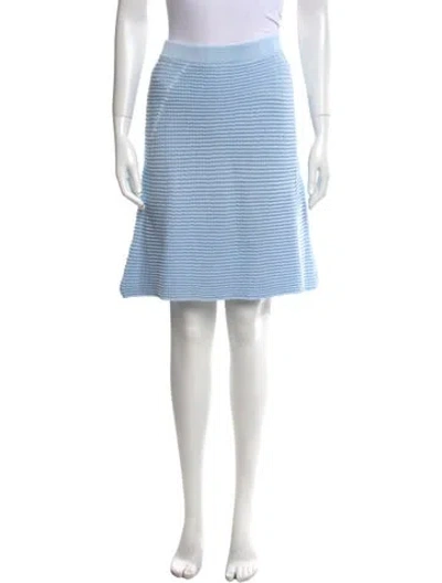 Pre-owned Safiyaa Striped Mini Skirt W/ Tags In Blue