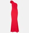 Safiyaa Tanna One-shoulder Crêpe Gown In Red