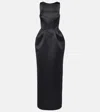 Safiyaa Trecchi Embroidered Duchesse Gown In Black