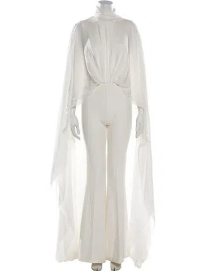 Pre-owned Safiyaa Turtleneck Jumpsuit In Neutrals