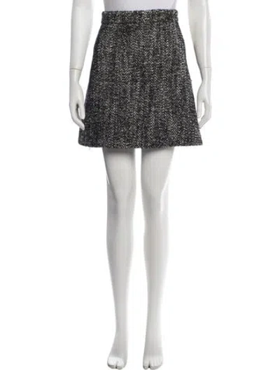 Pre-owned Safiyaa Tweed Pattern Mini Skirt W/ Tags In Multicolor