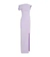 Safiyaa Twist-detail Derra Gown In Purple
