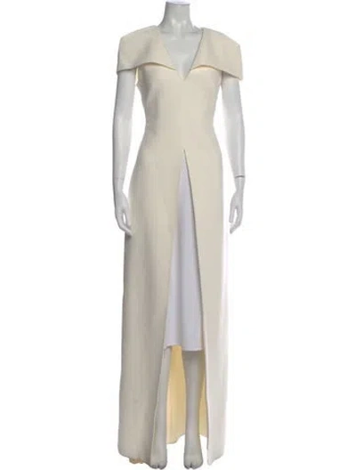 Pre-owned Safiyaa V-neck Sleeveless Top W/ Tags In Neutral