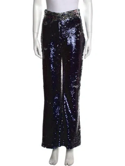 Pre-owned Safiyaa Wide Leg Pants In Black