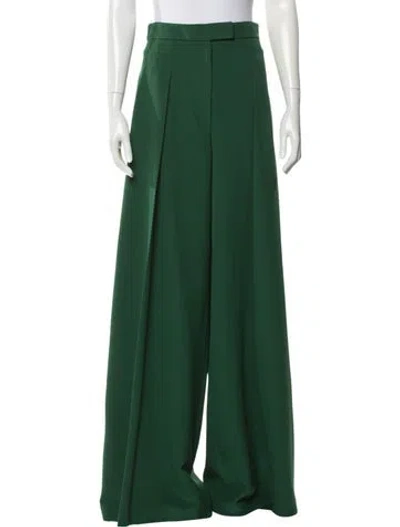 Pre-owned Safiyaa Wide Leg Pants In Green