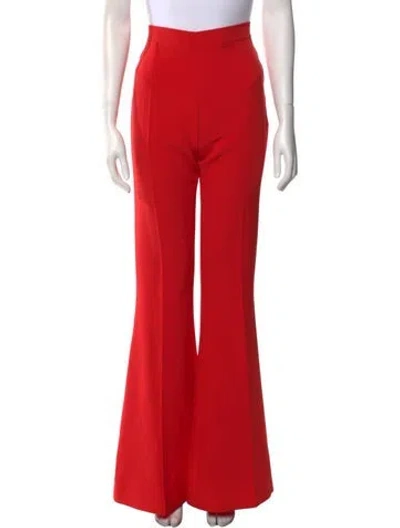 Pre-owned Safiyaa Wide Leg Pants In Red