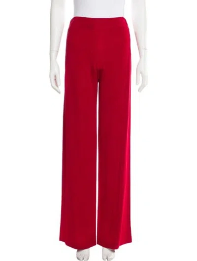 Pre-owned Safiyaa Wide Leg Pants In Red