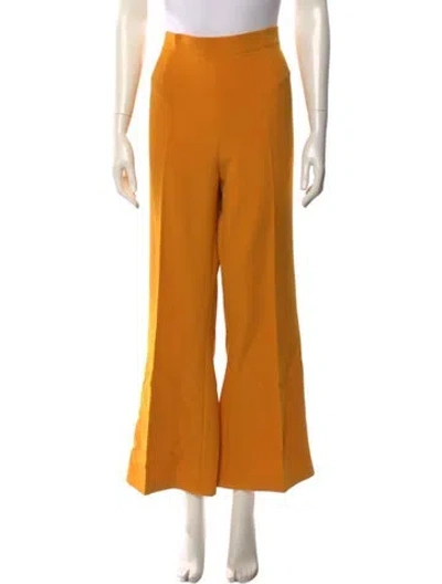 Pre-owned Safiyaa Wide Leg Pants In Yellow