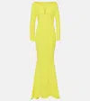 Safiyaa Wilson Crêpe Gown In Yellow