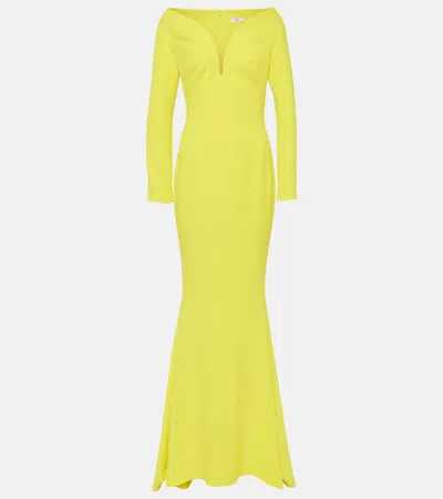 Safiyaa Wilson Crêpe Gown In Yellow