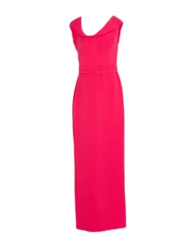 Safiyaa Woman Maxi Dress Magenta Size 6 Polyester, Elastane In Red