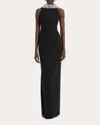Safiyaa Women's Holli Sequin-embellished Heavy Crepe Gown In Black