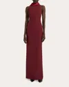 Safiyaa Women's Holliana Satin-trimmed Crepe Gown In Red