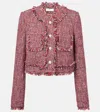 Safiyaa Wool-blend Tweed Jacket In Animal Print