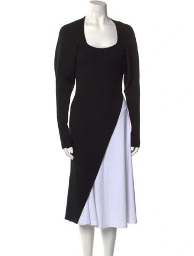 Pre-owned Safiyaa Wool Scoop Neck Sweater W/ Tags In Black