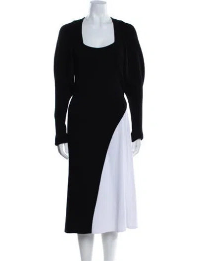 Pre-owned Safiyaa Wool Scoop Neck Tunic In Black